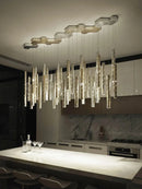 Axyaa Modern Cylindrical Ceiling Chandelier for Dining Living Room Bar Lighting Decor