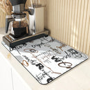 Axyaa Artistic Drying Mat for Kitchen Counter, Non-Slip Absorbent Placemat