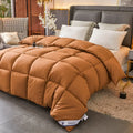 Axyaa Goose Down Comforter - Thick California Super King Size for Winter Warmth