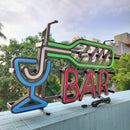 Axyaa Large Beer Bar Neon Sign with Metal Frame for Outdoor Man Cave Cafe