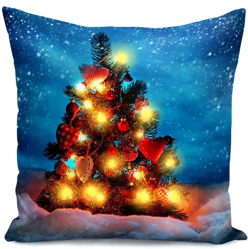 Axyaa Christmas Santa Claus Tree Pillow Case 45x45cm