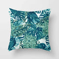 Axyaa Tropical Green Plants Pattern Cushion Cover for Sofas and Decor