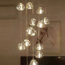 Axyaa Crystal Chandeliers: Modern LED Hanging Ceiling Lamp for Living Room Indoor Lighting