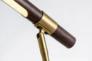 Axyaa Wood-grain Table Lamp, Modern Copper Design, Wood & Metal, LED Decor Light