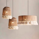 Axyaa Hemp Rope Chandelier: Nordic Minimal LED Pendant Light