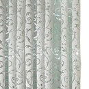 Axyaa Luxury Floral Jacquard Tulle Eyelet Curtains - European Style for Living Room