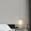 Axyaa Copper LED Pendant Chandelier: Minimalist Indoor Decor Lighting for Living Room