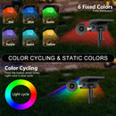 Axyaa 74 LED Solar Landscape Spotlights Tricolor Light Waterproof Yard Pathway Lighting