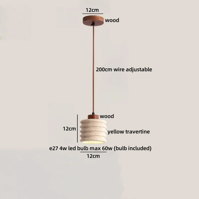 Axyaa Nordic LED Pendant Lamp Terrazzo Hanging Lights