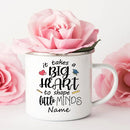 Axyaa Personalized Enamel Mug | Retro Coffee Cup for Teachers & Gifts