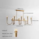 Axyaa Iron Black Pendant Light LED Chandelier Luxury Ceiling Lamp Luxe Bedroom Decor