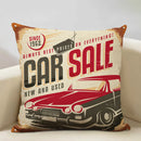 Axyaa Classic Cars Print Cushion Cover 45X45CM Pillowcase Linen Throw Pillow