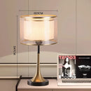 Axyaa Luxury Fabric LED Table Lamp for Office Study and Living Room