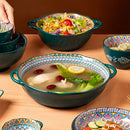 Axyaa Bohemian Amphora Soup Bowl Ceramic Noodle Ramen Large Tableware Bowl