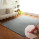 Axyaa Grey Floor Mat Thick Living Room Bedroom Carpet Children's Room Non-Slip Rug
