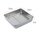 Axyaa Stainless Steel Nonstick Square Food Tray for Kitchen Organization