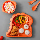 Axyaa Dinosaur Kids Tableware Set - Baby Feeding Bowl, Plates, Spoons, Forks