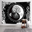 Axyaa Skull Planet Wolf Tapestry for Bedroom Aesthetics and Home Decor