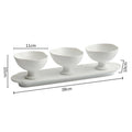 Axyaa High Foot Ceramic Snack Bowl Set - Thick Soup, Dessert, Sushi Bowls