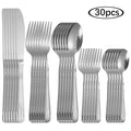 Axyaa Stainless Steel Western Tableware Set with 6Pcs Steak Knife, Fork, Spoon