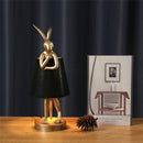 Axya Golden Rabbit Resin Desk Lamp LED Light for Living Room & Children's Room