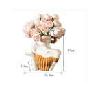 Axyaa Woman Statue Ceramic Vase | Home Decoration Flower Arrangement Accessory