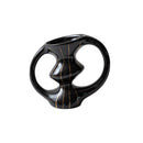 Axyaa Hollowed-out Handle Ceramic Vase: Geometric Flower Arrangement Home Decor Pot
