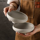 Axyaa Coarse Pottery High Footed Soup Bowl for Molecular Cuisine Tableware