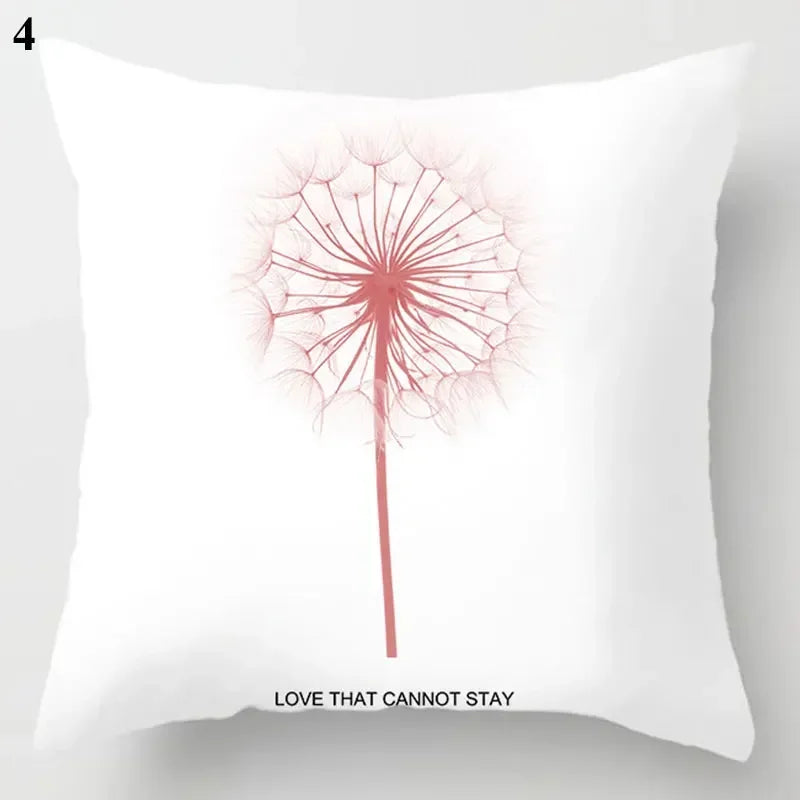 Axyaa Cloud Moon Star Pattern Pillowcase White Grey Letters Printed Home Decor