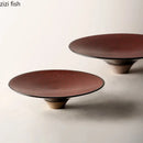 Axyaa High Foot Ceramic Dinner Plate Set - Premium Tableware for Dining & Entertaining