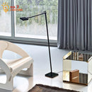 Axyaa Industrial Swing Arm Floor Lamp with Dimming Touch Switch for Modern Living Spaces