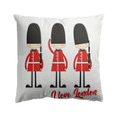 Axyaa European Beige Flag Pillow Cover - 45x45, British Style, Mediterranean Influence