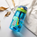 Axyaa Dinosaur Kids Water Bottle - Leakproof Straw Cup - 480ml