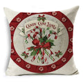 Axyaa Cartoon Christmas Linen Pillowcase Decoration 45cm*45cm, Perfect Gift for Home
