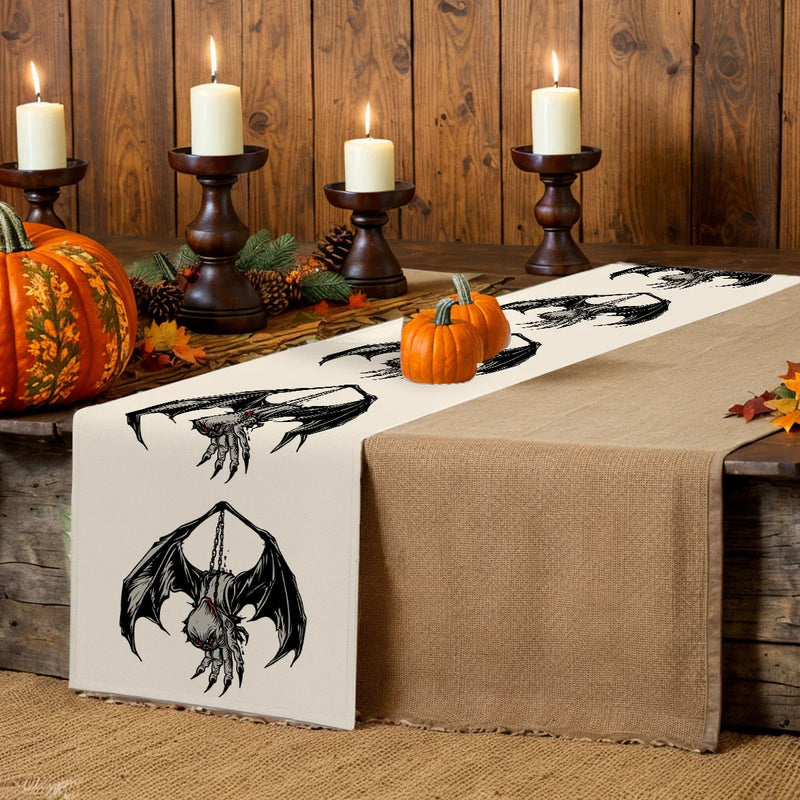 Axyaa Bat Sun Hand Table Runner for Farmhouse Dining and Wedding Party Decor