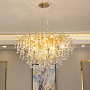 Axyaa Luxury Crystal Chandelier: Elegant Living Decor Pendant Light Branch Design