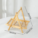 Axyaa Bamboo Folding Basket: Kitchen Storage Tray for Food, Fruit, Sushi.