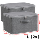 Axyaa Foldable Storage Boxes with Lid - Large Capacity Organizer for Wardrobe