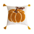 Axyaa Embroidered Pumpkin Throw Pillowcase for Halloween & Thanksgiving Decor