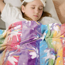Axyaa Unicorn Glow Blanket for Girls - Soft & Glittery Toddler Gift