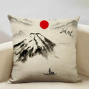Axyaa Mount Fuji Retro Cushion Cover 45x45cm
