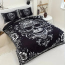 Axyaa Skull Victoria Baroque Gothic Queen King Duvet Cover Set