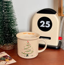 Axyaa 2024 Christmas Tree Ceramic Mug 10oz Couple Cup Water Cup Gift Cup