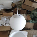 Axya White Acrylic Ball Pendant Lights LED Kitchen Fixtures Industrial Lighting
