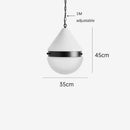 Axyaa Cream Glass Chandelier: Retro Bauhaus Designer Lamp for Restaurant and Bedroom