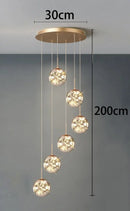 Axyaa Crystal Chandeliers: Modern LED Ceiling Hanging Lights for Living Room