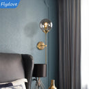 Axyaa Nordic Modern LED Wall Lamp Bedroom Living Room Gold Light Fixtures