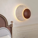 Art Deco LED Wall Lamp by Axyaa in Natural Stone Dark Wood, Dimmable for Indoor Spaces