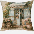 Axyaa Country Flower Bicycle Pattern Pillowcase for Home Room Decoration