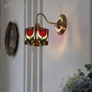 Axyaa Colorful Cube LED Wall Sconce Copper Glass E27 Vanity Light